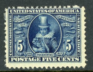 USA 1907 Jamestown 5¢ Pocahontas Scott #330 Mint Q28