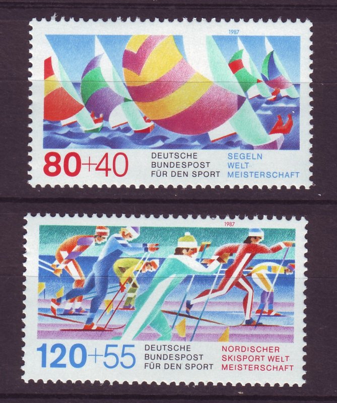 J24593 JLstamps 1987 germany set mnh #b652-3 sports