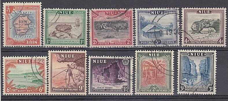 NIUE 1950 Definitive set fine used..........................................K196