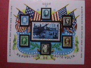 UPPER VOLTA- 1976- BI-CENTENARY OF AMERICAN-CTO -NH S/S  SHEET: RARE