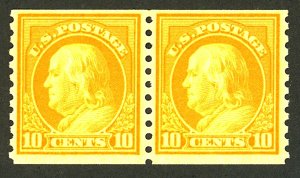 U.S. #497 MINT PAIR OG HR