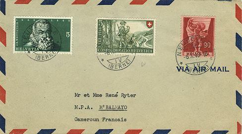 Switzerland 5c+5c Frontier Guard 1948 Por Patria Semi-Postal, 90c Standard Be...