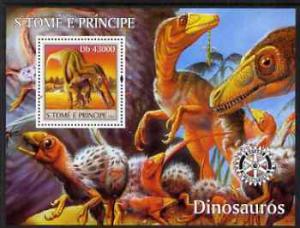St Thomas & Prince Islands 2004 Dinosaurs perf s/shee...