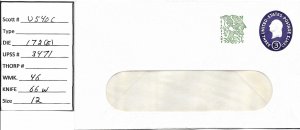 Scott# U540c   Die 172  UPSS#3471  1 US envelope.