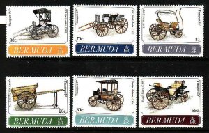 Bermuda-Sc#607-12- id9-unused NH set-Carriages-1991-