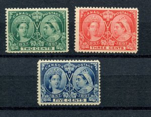 Canada #52-54 (C783) Jubilee issues, perforated 12, unwmk, MNH, F-VF, CV$347.50