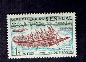 SENEGAL SCOTT#203 1961 1f PIROGUES RACING - MNH