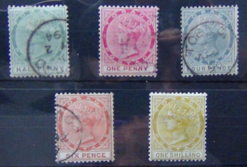 Tobago 1895 - 1896 to 1s Used