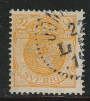 SWEDEN Scott 68 used 1910 stamp
