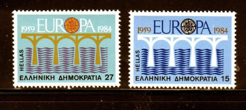 GREECE #1493-1494  1984  EUROPA   MINT  VF NH  O.G