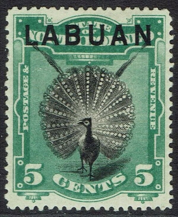 LABUAN 1894 BIRD 5C PERF 14.5 - 15 