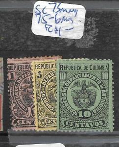 COLOMBIA ANTIOQUIA (P1906B)  SC 73  MNG, 75-6  MOG