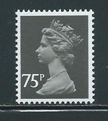 Great Britain MH162 s.g. X1023a 75p Machin MNH