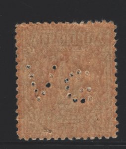 Australia Sc#141 MNH - Perfin VG - tanned gum