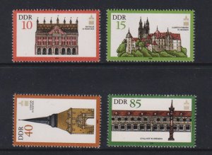 German Democratic Republic  DDR  #2407-2410  MNH 1984 monument preservation