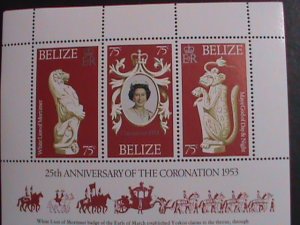 BELIZE 1978  25TH ANNIVERSARY-CORONATION OF QUEEN ELIZABETH II MNH  S/S VF