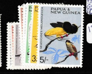 Papua New Guinea Birds SC 188-190, 192-7 MNH (8gir)