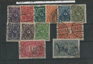 Germany, Postage Stamp, #185-196 Used, 1922-23 (p)