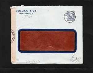 Germany WWII Berlin Censor Tape & Red Scarce Handstamp Cover Sweden Window &