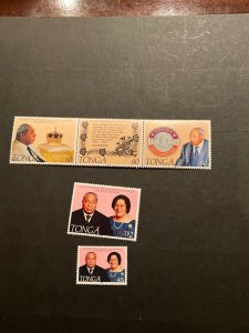 Stamps Tonga Scott #819-21  never hinged