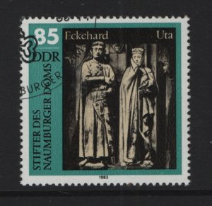 German Democratic Republic DDR #2358  cancelled  1983  cathedral statues  85pf