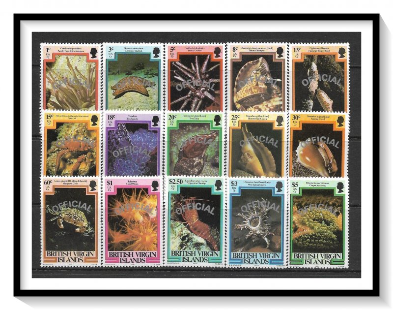 British Virgin Islands #O1-O15 Official Set MNH