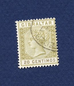 GIBRALTAR - Scott 31 - FVF used - 20 ct Victoria