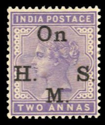 India #O36 Cat$27.50, 1900 2a violet, lightly hinged