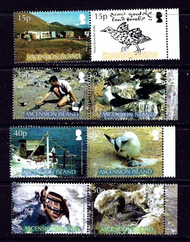 Ascension Is 920-23 MNH 2007 British Ornithilogical Society