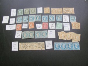 FRANCE 1862-1875 USED LOT  (160)