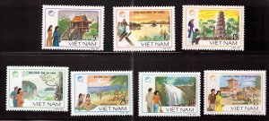 United Viet Nam Scott 1841-1847 Perforate Tourism set NGAI