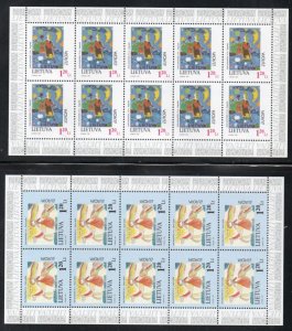 Lithuania Sc 568-569 1997  Europa stamp set in sheets mint NH