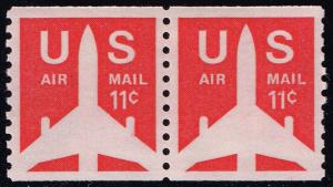 US #C82 Jet Airliner Coil Pair; MNH (0.50)