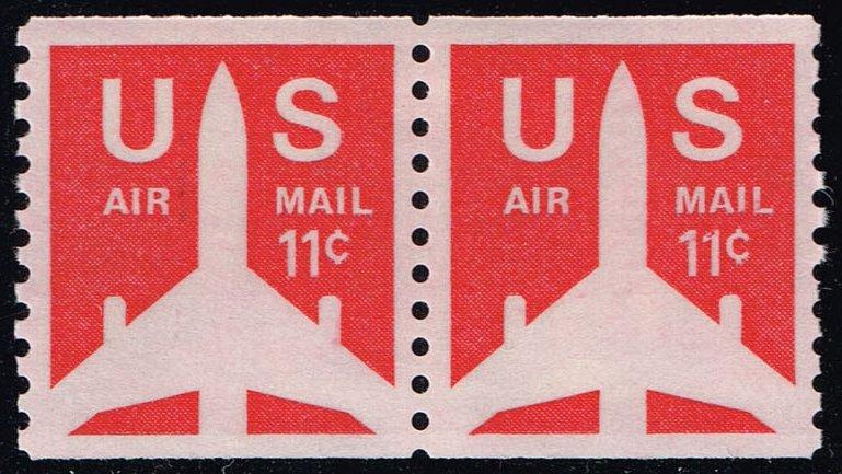 US #C82 Jet Airliner Coil Pair; MNH (0.50)