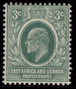 EAST AFRICA and UGANDA EDVII SG35, 3c grey-green, M MINT. Cat £21.