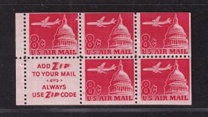 1962 Airmail booklet pane untagged Sc C64b MNH slogan 3  (H