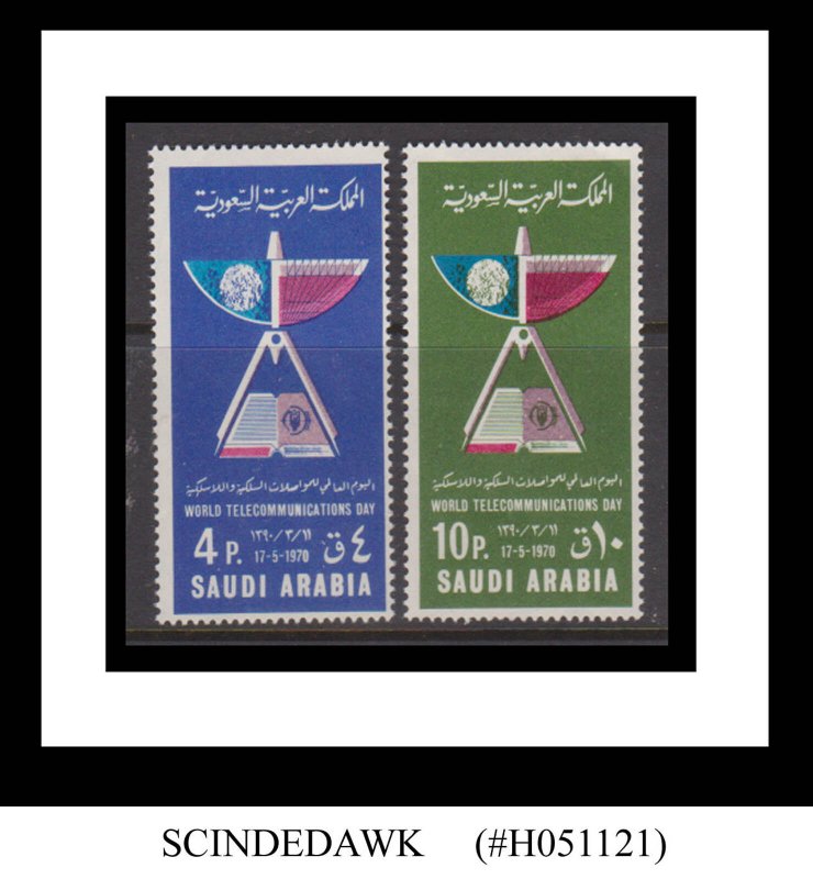SAUDI ARABIA - 1970 WORLD TELECOMMUNICATIONS DAY - 2V - SCOTT#616-617  MINT NH