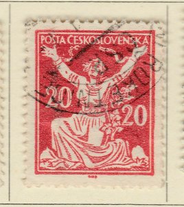 A6P1F76 Czechoslovakia 1920-22 20h Perf 14 Used-