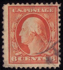 US Sc 506 Used Washington 6c Red Orange Lightly Cancelled Fine