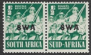 South-West Africa # 135 Wartime Troops (1) Unused E/A Pair