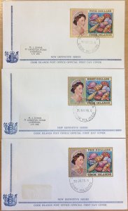 COOK ISLANDS FDC 1974/5 DEFINITIVES CAT £50+