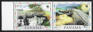 Panama #846a & b 25c Crocodylus Acutus ~ MNH