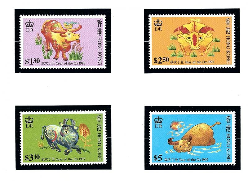 Hong Kong 780-83 MNH 1997 Year of the Ox