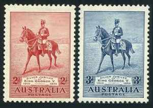 Australia 152-153,MNH.Mi 129-130. King George V silver jubilee of the reign,1935