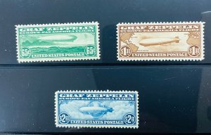 U.S. #C13-15 Mint OG VF NH - 1930 Graf Zeppelin Set  