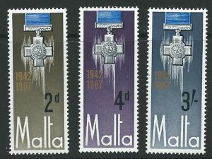 MALTA SG379/81 1967 GEORGE CROSS MNH