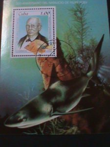 CUBA-1999-SC#4012-ST512-BIRTH BICENT. FELIPE POEY-SCIENTIST- S/S-CTO-VF