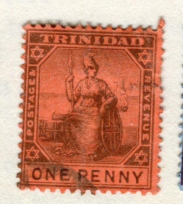 TRINIDAD;  1904-7 early QV Britannia issue fine used 1d. value