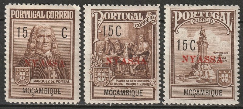 Nyassa 1925 Sc RA1-3 postal tax set MH*