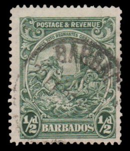 BARBADOS STAMP 1925. SCOTT # 166. USED. # 5